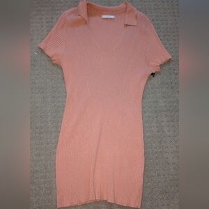 Abercrombie & Fitch Peach Ribbed Mini Dress SPRING LADIES XL FLATTERING